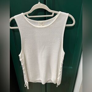Gentle Fawn White Sleeveless Knit Top